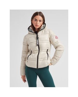 Jacket R4D Tramline Racer Hooded Puffer Jacket - Natural