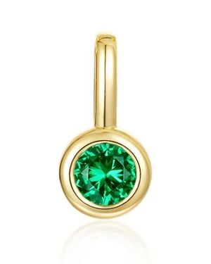 Lafonn Bezel Birthstone Charm Pendant - Green