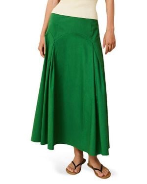 Solid & Striped The Gael Pleated Maxi Skirt - Green