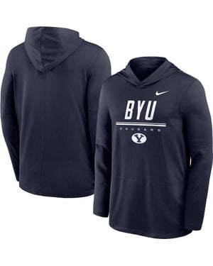 Nike Byu Cougars 2026 Sideline Dri-Fit Lightweight Hooded Top - Blue