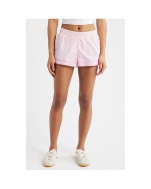 LoveShackFancy Lavey Gingham Shorts - Pink