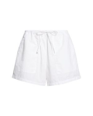 Leset Kyoto Patch Pocket Cotton Drawstring Shorts - White