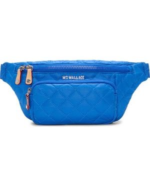MZ Wallace Small Metro Quilted Nylon Sling Bag - Blue