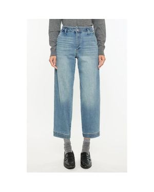 Kancan Devina Ultra High Rise Tapered Leg Jeans - Blue