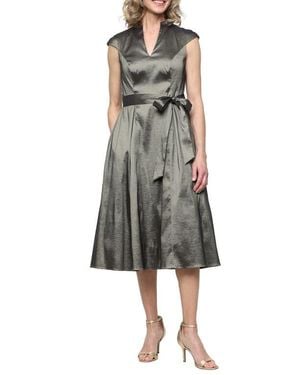 Alex Evenings Stretch Taffeta Cocktail Dress - Green
