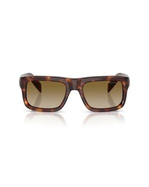 Prada 56Mm Gradient Rectangular Sunglasses - Natural