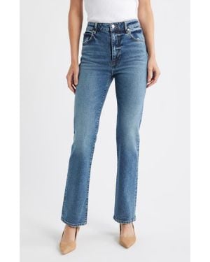 FRAME The Ruler High Waist Straight Leg Jeans - Blue