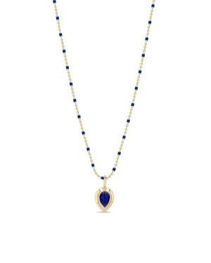 Zoe Chicco Lapis Lazuli Teardrop Necklace - Blue