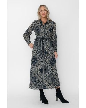 West Of Nadine Midi Dress - Gray