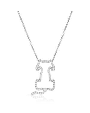 Roberto Coin Diamond Dog Pendant Necklace - Metallic