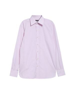 Tom Ford Classic Fit Striped Cotton Shirt - Purple