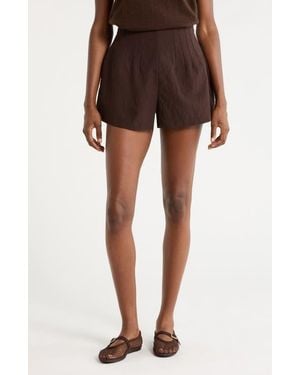 STAUD Magpie Shorts - Brown