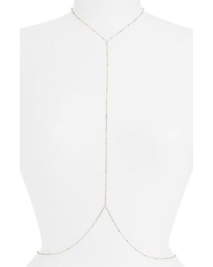 VIDAKUSH Slim Body Chain - White