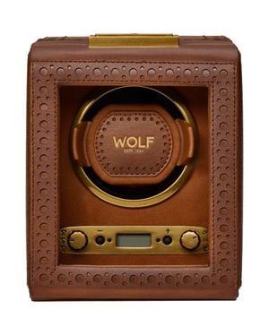 Wolf Brogue Single Watch Winder - Brown