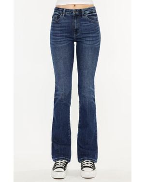 Kancan Marla High Rise Skinny Bootcut Jeans - Blue