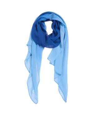 Henna & Hijabs Silk Chiffon Long Scarf - Blue