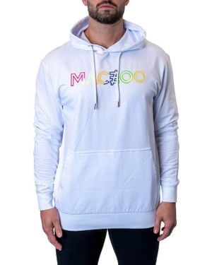 Maceoo Truecolors Embroidered Logo Hoodie - Blue