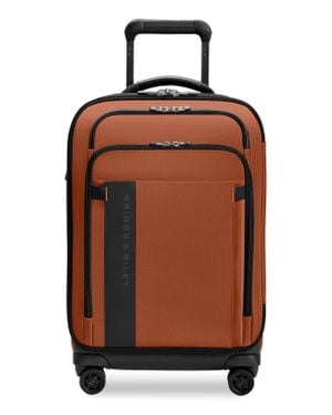 Briggs & Riley Zdx Essential 22-Inch Expandable Carry-On Spinner Suitcase - Brown