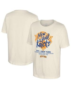 Stadium Essentials Youth New York Knicks Wallscript T-Shirt - White