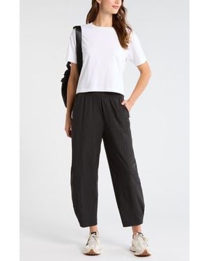 Zella Atlas High Waist Utility Adjustable Ankle Pants - White