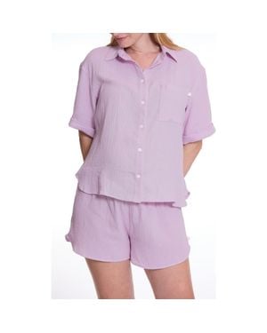 Cache Coeur Maternity Pajama Set Ice Cream - Purple