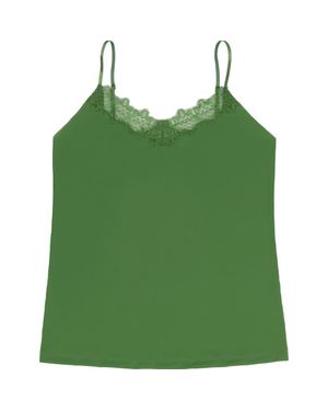 Uwila Warrior Happy Seams Lace Trim Camisole - Green