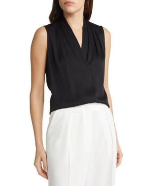Kobi Halperin 'Mila' Sleeveless Stretch Silk Blouse - Black