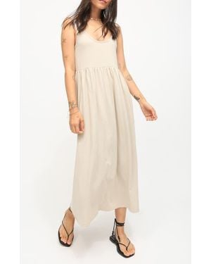 Electric and Rose Isabel Cotton Jersey Midi Dress - Natural