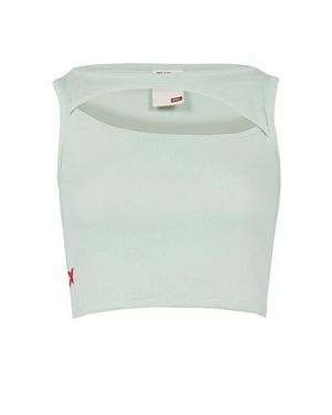 Pcfg Free Heaven Rib Crop Tank Top - Green