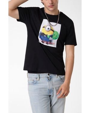 Guess X Minions Photo Cotton Graphic T-Shirt - Black
