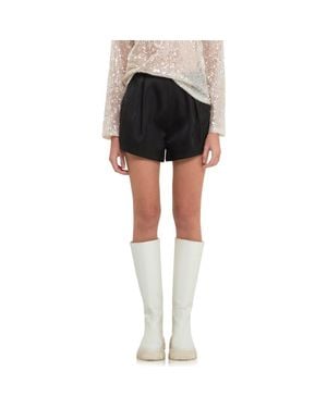 Grey Lab Balloon High Waist Shorts - Black