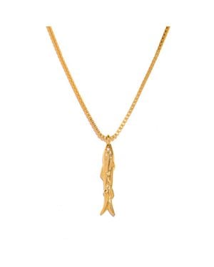Girls Crew Fish Pendant Necklace - Metallic