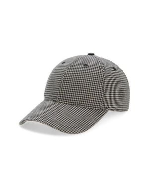 Rag & Bone Harlow Gingham Baseball Cap - Gray