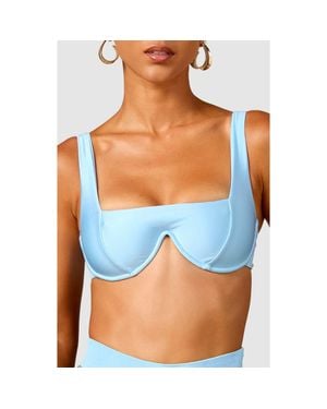 Mbm Swim Chance Bikini Top - Blue