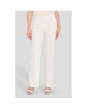 Tahari Stretch Flare Pants - White