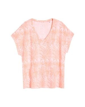 Tommy Bahama Kauai Palm Bay Tree Cotton Blend Jersey T-Shirt - Pink