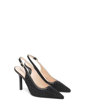 Nero Giardini Embellished Slingback Pointed Toe Pump - Black