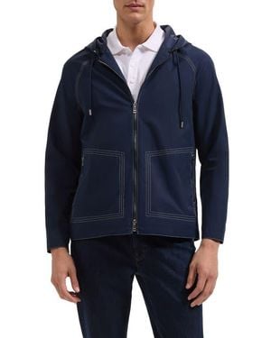 Bugatchi Hooded Jacket - Blue