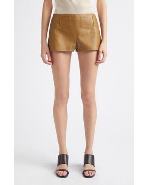 Paloma Wool Suau Leather Shorts - Natural