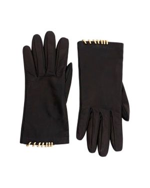 Lanvin Melodie Leather Gloves By - Black
