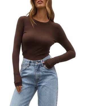 Bayse Nyla Long Sleeve T-Shirt - Brown