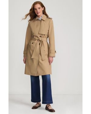 Lands' End Squall Waterproof Modern Trench Coat - Blue