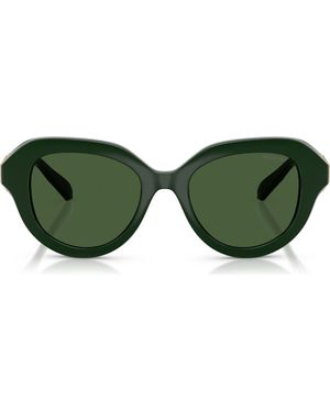 Swarovski 50Mm Small Round Sunglasses - Green