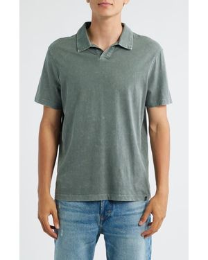 Threads For Thought Jared Mineral Wash Cotton Polo - Green