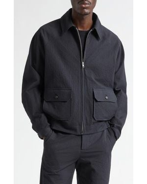 Bode Seersucker Coach's Jacket - Black