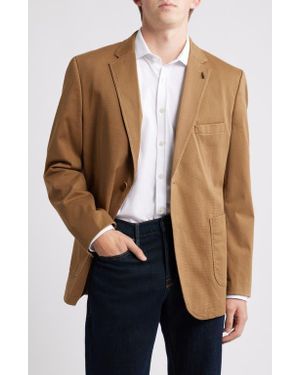 Johnston & Murphy Microprint Stretch Cotton Sport Coat - Brown