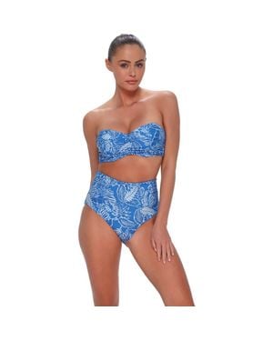 Sunsets Loretta Bandeau Bikini Swimsuit Top - Blue