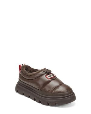 HUNTER Madi Platform Puffer Slipper - Brown