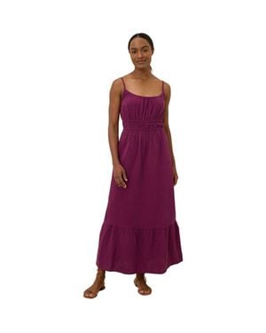 Pact Organic Cotton Coastal Double Gauze Cami Maxi Dress - Purple