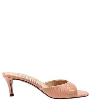 Madison Maison X Roberto Festa Lexis Moc Croc Heel Sandal - Pink